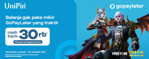 PROMO – Dapatkan Cashback 30.000 untuk Pengguna Baru GoPayLater